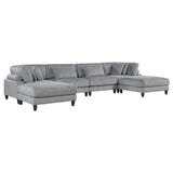 9688GY*62CR2AC2OT (6)6-Piece Modular Sectional with Ottomans from Homelegance - Luna Furniture