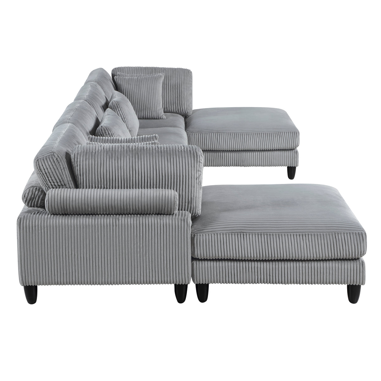 9688GY*62CR2AC2OT (6)6-Piece Modular Sectional with Ottomans from Homelegance - Luna Furniture