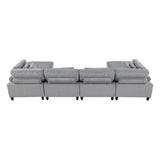 9688GY*62CR2AC2OT (6)6-Piece Modular Sectional with Ottomans from Homelegance - Luna Furniture