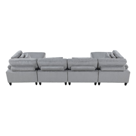 9688GY*62CR2AC2OT (6)6-Piece Modular Sectional with Ottomans from Homelegance - Luna Furniture