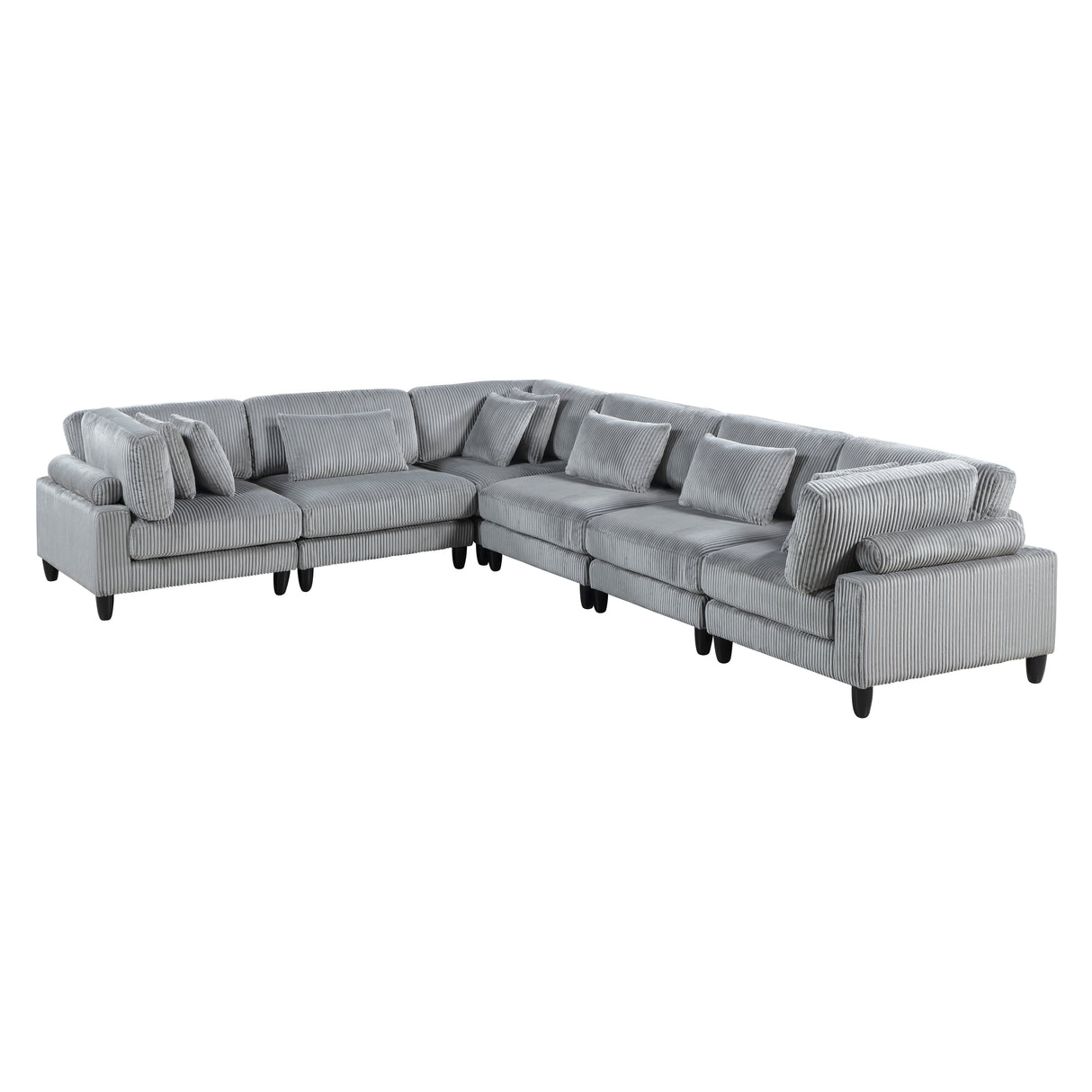 Robstown Gray 6-Piece Modular Sectional from Homelegance - Luna Furniture