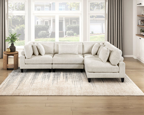 Robstown Beige 4-Piece Modular Sectional from Homelegance - Luna Furniture