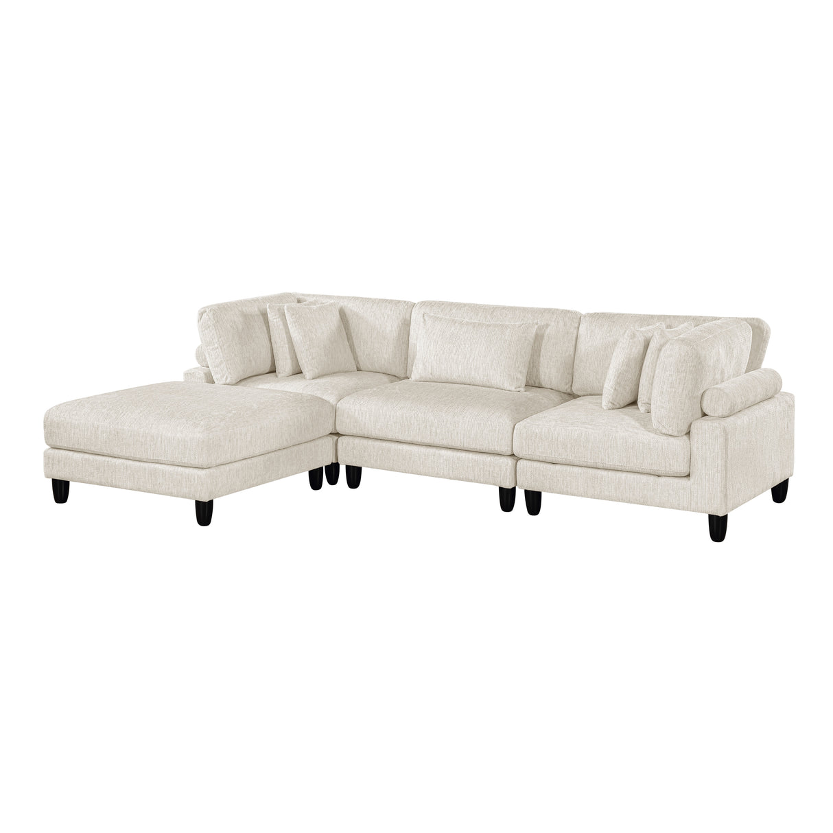 Robstown Beige 4-Piece Modular Sectional with Ottoman from Homelegance - Luna Furniture