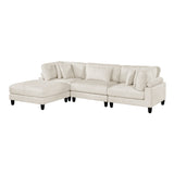 Robstown Beige 4-Piece Modular Sectional with Ottoman from Homelegance - Luna Furniture