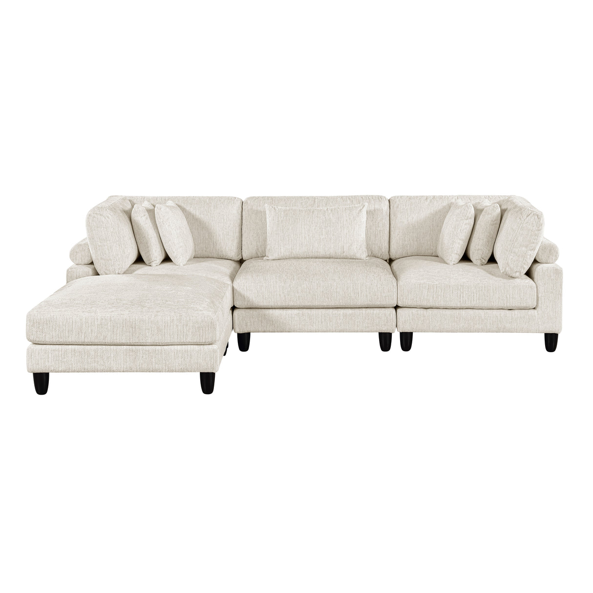 Robstown Beige 4-Piece Modular Sectional with Ottoman from Homelegance - Luna Furniture