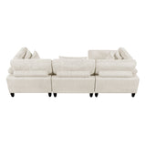 Robstown Beige 4-Piece Modular Sectional with Ottoman from Homelegance - Luna Furniture