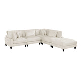 Robstown Beige 5-Piece Modular Sectional with Ottoman from Homelegance - Luna Furniture