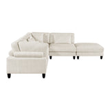 Robstown Beige 5-Piece Modular Sectional with Ottoman from Homelegance - Luna Furniture