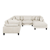 Robstown Beige 6-Piece Modular Sectional with Ottoman from Homelegance - Luna Furniture