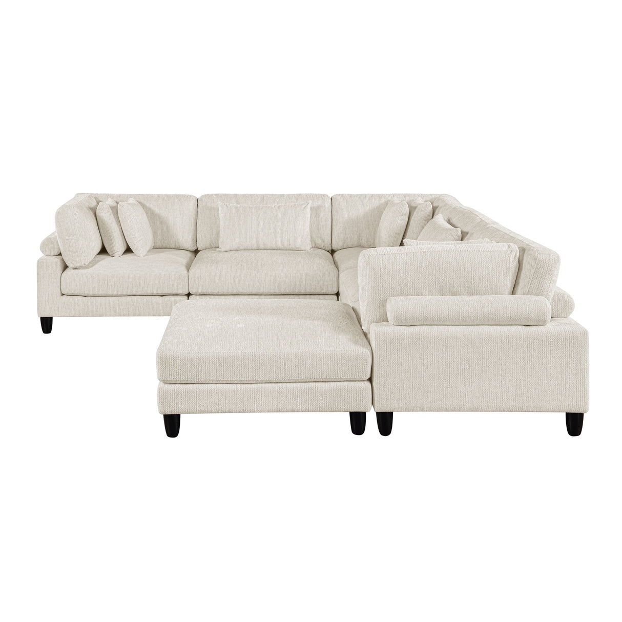 Robstown Beige 6-Piece Modular Sectional with Ottoman from Homelegance - Luna Furniture
