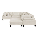Robstown Beige 6-Piece Modular Sectional with Ottoman from Homelegance - Luna Furniture
