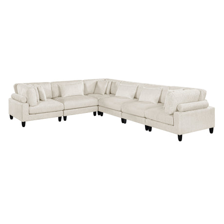 Robstown Beige 6-Piece Modular Sectional from Homelegance - Luna Furniture