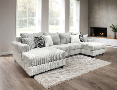 Volna Gray Double Chaise Sectional from Happy Homes - Luna Furniture