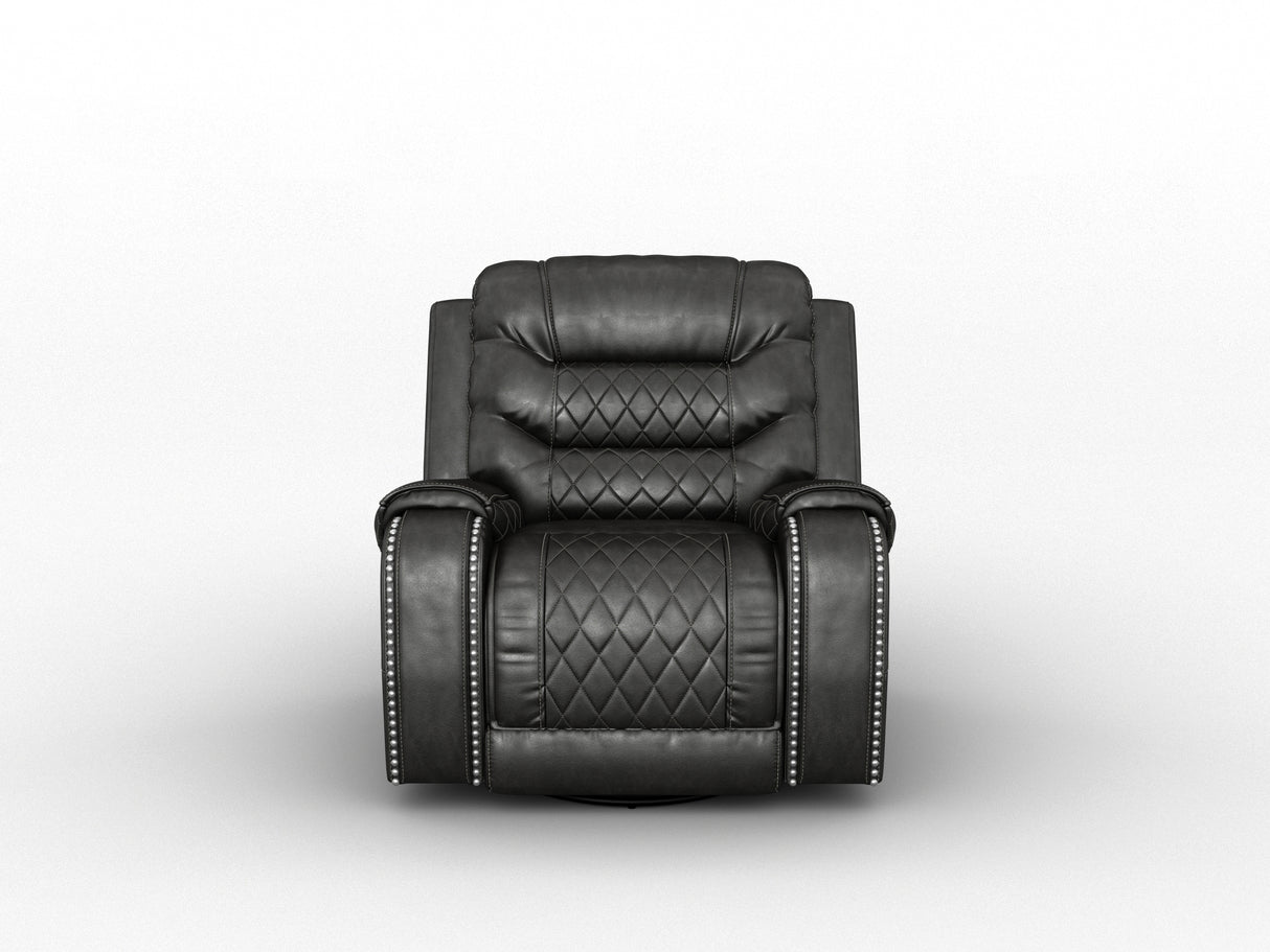 Putnam Gray Swivel Reclining Chair from Homelegance - Luna Furniture