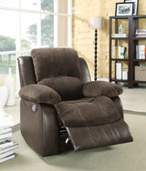 9700FCP-1 chocolate RECLINING CHAIR from Homelegance - Luna Furniture