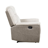 Harriette Beige/Brown Reclining Chair from Homelegance - Luna Furniture