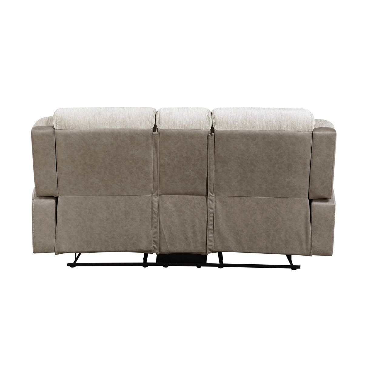 Harriette Beige/Brown Double Reclining Sofa from Homelegance - Luna Furniture