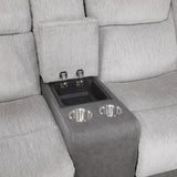 Harriette Gray Double Reclining Sofa from Homelegance - Luna Furniture