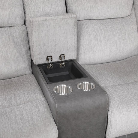 Harriette Gray Double Reclining Sofa from Homelegance - Luna Furniture