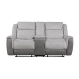 Harriette Gray Double Reclining Sofa from Homelegance - Luna Furniture