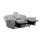Harriette Gray Double Reclining Sofa from Homelegance - Luna Furniture