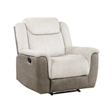 Harriette Beige/Brown Double Reclining Living Room Set from Homelegance - Luna Furniture