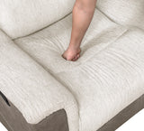 Harriette Beige/Brown Double Reclining Sofa from Homelegance - Luna Furniture