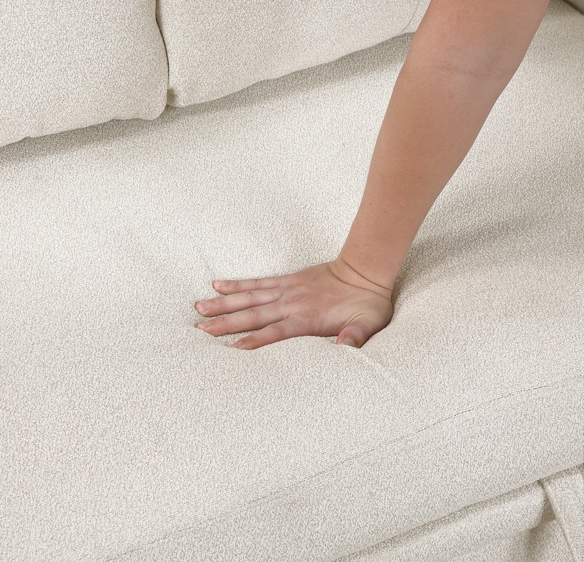 Robinson Beige Sectional with Two Chaises, Pull-out Bed, Shelves and Charging Ports from Homelegance - Luna Furniture