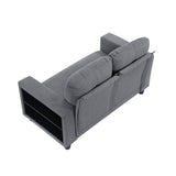 Robinson Gray Loveseat with Pull-out Bed, Shelves and Charging Ports from Homelegance - Luna Furniture