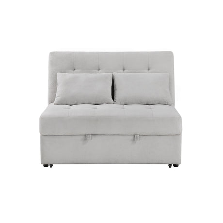 Desmond Gray 2-Piece Armless Sleeper Section with Charging Ports from Homelegance - Luna Furniture