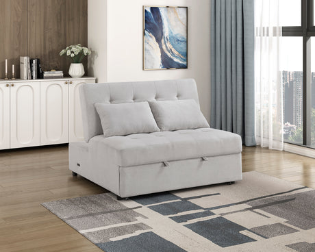 Desmond Gray 2-Piece Armless Sleeper Section with Charging Ports from Homelegance - Luna Furniture