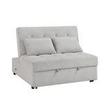 Desmond Gray 2-Piece Armless Sleeper Section with Charging Ports from Homelegance - Luna Furniture