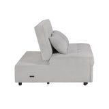 Desmond Gray 2-Piece Armless Sleeper Section with Charging Ports from Homelegance - Luna Furniture