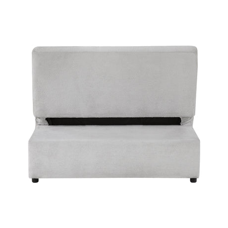 Desmond Gray 2-Piece Armless Sleeper Section with Charging Ports from Homelegance - Luna Furniture