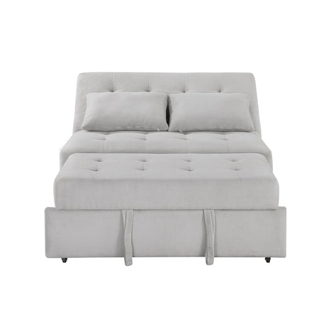 Desmond Gray 2-Piece Armless Sleeper Section with Charging Ports from Homelegance - Luna Furniture