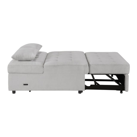 Desmond Gray 2-Piece Armless Sleeper Section with Charging Ports from Homelegance - Luna Furniture