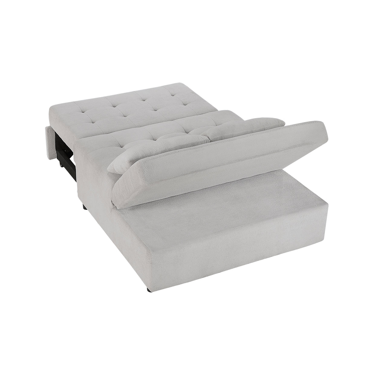 Desmond Gray 2-Piece Armless Sleeper Section with Charging Ports from Homelegance - Luna Furniture