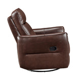9713BRW-1SW Swivel Glider Reclining Chair from Homelegance - Luna Furniture