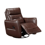 9713BRW-1SW Swivel Glider Reclining Chair from Homelegance - Luna Furniture