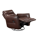 9713BRW-1SW Swivel Glider Reclining Chair from Homelegance - Luna Furniture