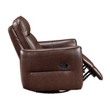 9713BRW-1SW Swivel Glider Reclining Chair from Homelegance - Luna Furniture