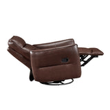 9713BRW-1SW Swivel Glider Reclining Chair from Homelegance - Luna Furniture