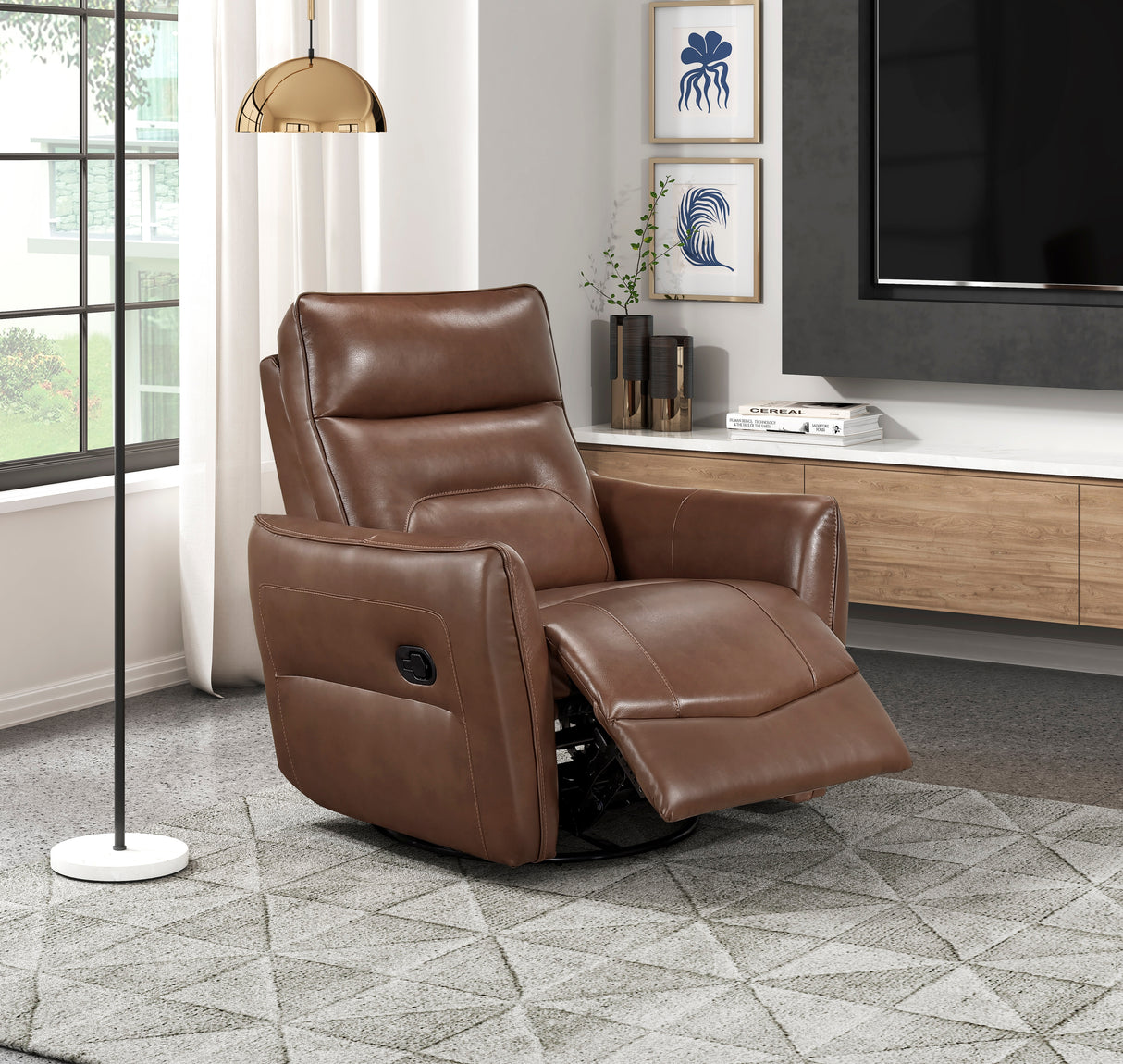 9713TBR-1SW Swivel Glider Reclining Chair from Homelegance - Luna Furniture