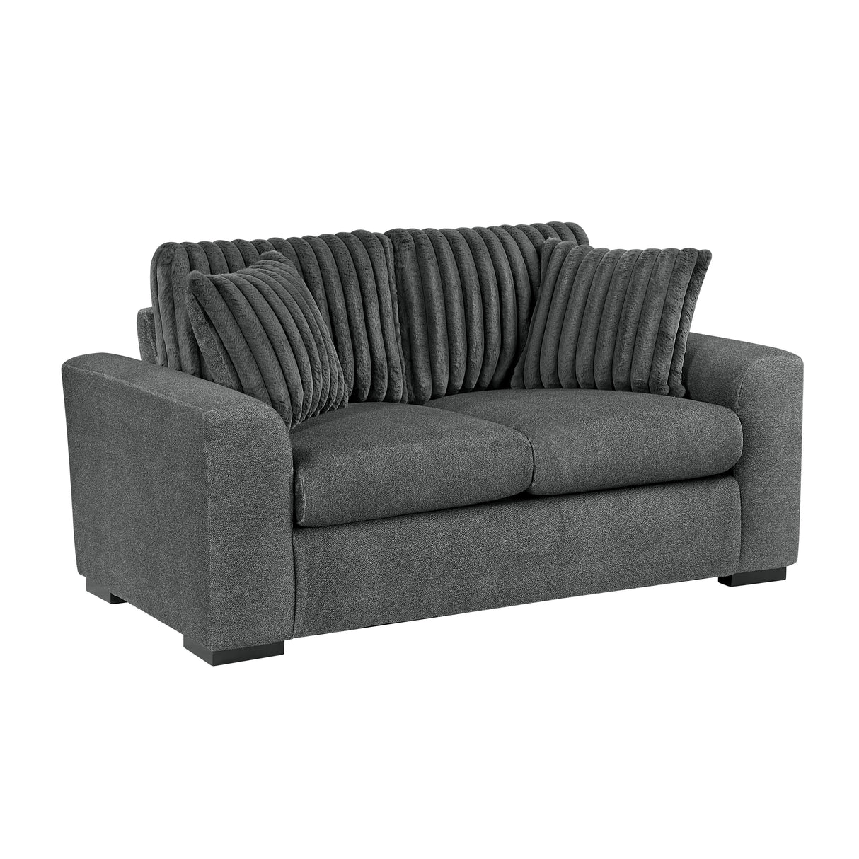 Athena Dark Gray Sofa and Loveseat from Homelegance - Luna Furniture