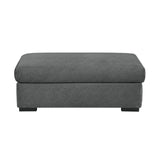 Athena Dark Gray Ottoman from Homelegance - Luna Furniture
