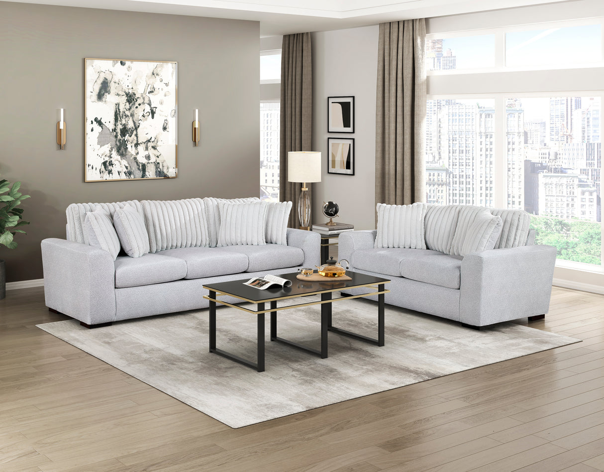 Athena Gray Loveseat from Homelegance - Luna Furniture