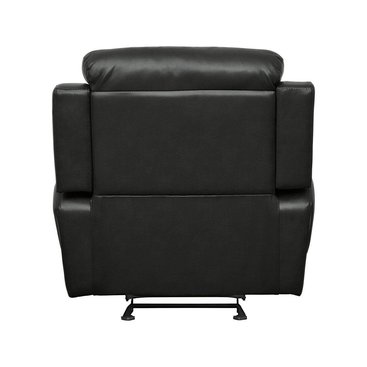 Marille Black Bonded Leather Reclining Chair from Homelegance - Luna Furniture