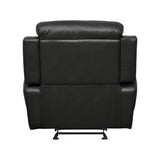 Marille Black Bonded Leather Reclining Chair from Homelegance - Luna Furniture