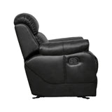 Marille Black Bonded Leather Reclining Chair from Homelegance - Luna Furniture