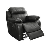 Marille Black Bonded Leather Reclining Chair from Homelegance - Luna Furniture